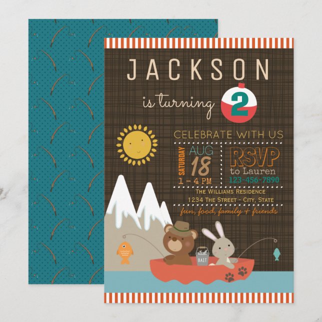 Invitaciones a la fiesta de cumpleaños de los niño (Anverso / Reverso)