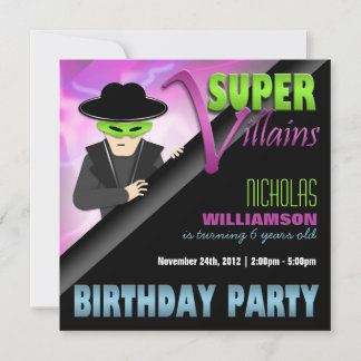 Invitaciones a la fiesta de cumpleaños de los supe