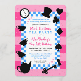 Invitaciones a la fiesta de cumpleaños de Mad Hatt