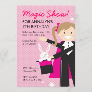Invitaciones a la fiesta de cumpleaños de Magic Sh