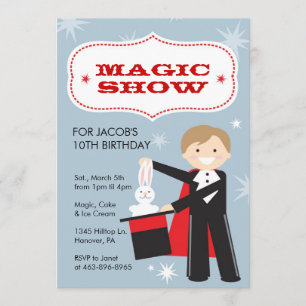 Invitaciones a la fiesta de cumpleaños de Magic Sh