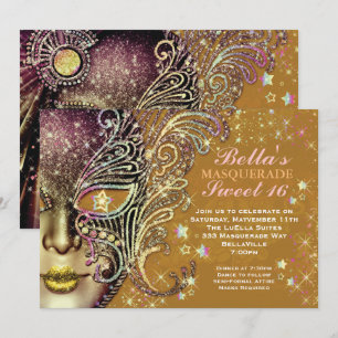 Invitaciones a la fiesta de cumpleaños de mascarad