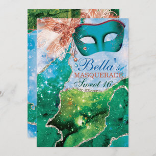 Invitaciones a la fiesta de cumpleaños de mascarad