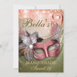 Invitaciones a la fiesta de cumpleaños de mascarad