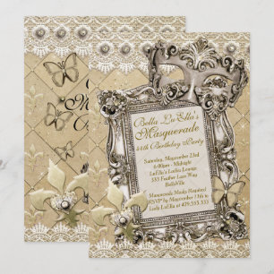 Invitaciones a la fiesta de cumpleaños de Masquera