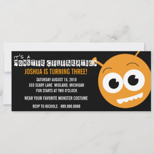 Invitaciones a la fiesta de cumpleaños de Monster 