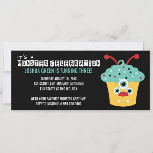 Invitaciones a la fiesta de cumpleaños de Monster