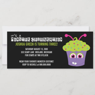 Invitaciones a la fiesta de cumpleaños de Monster