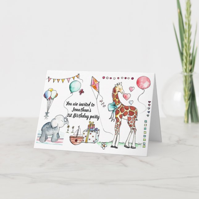 Invitaciones a la fiesta de cumpleaños de niñas o  (Anverso)