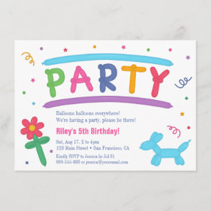 Invitaciones a la fiesta de cumpleaños de niños co