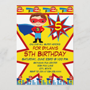 Invitaciones a la fiesta de cumpleaños de niños su