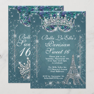 Invitaciones a la fiesta de cumpleaños de París Bl