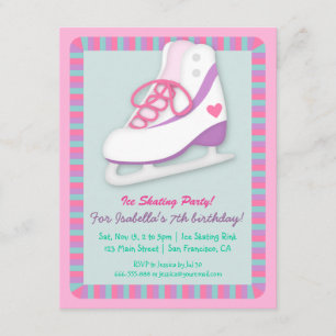 Invitaciones a la fiesta de cumpleaños de patinaje
