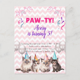 Invitaciones a la fiesta de cumpleaños de Paw-ty K