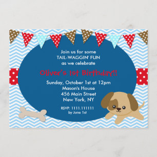 Invitaciones a la fiesta de cumpleaños de Perro Ca