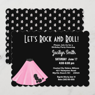 Invitaciones a la fiesta de cumpleaños de Poodle S