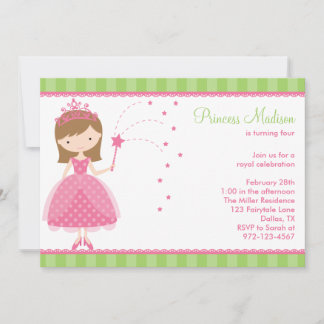 Invitaciones a la fiesta de cumpleaños de Princess