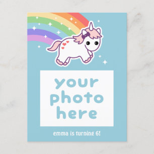 Invitaciones a la fiesta de cumpleaños de Rainbow