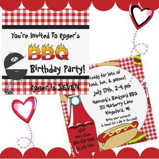 Invitaciones a la fiesta de cumpleaños de Red Ging