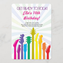 Invitaciones a la fiesta de cumpleaños de rock Sta