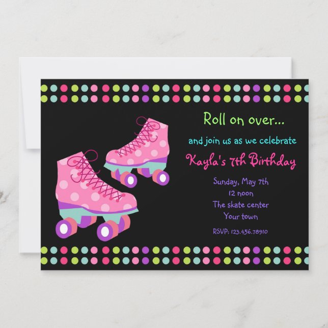 Invitaciones a la fiesta de cumpleaños de Roller S (Anverso)