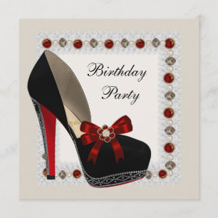 Invitaciones a la fiesta de cumpleaños de Ruby Red