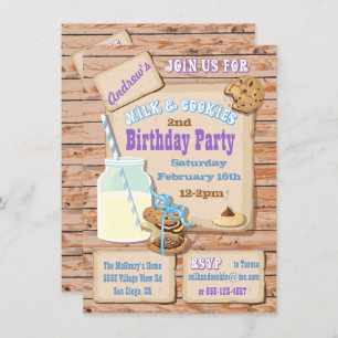 Invitaciones a la fiesta de cumpleaños de Rustic M