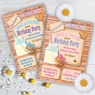 Invitaciones a la fiesta de cumpleaños de Rustic M