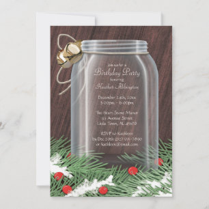 Invitaciones a la fiesta de cumpleaños de Rustic W