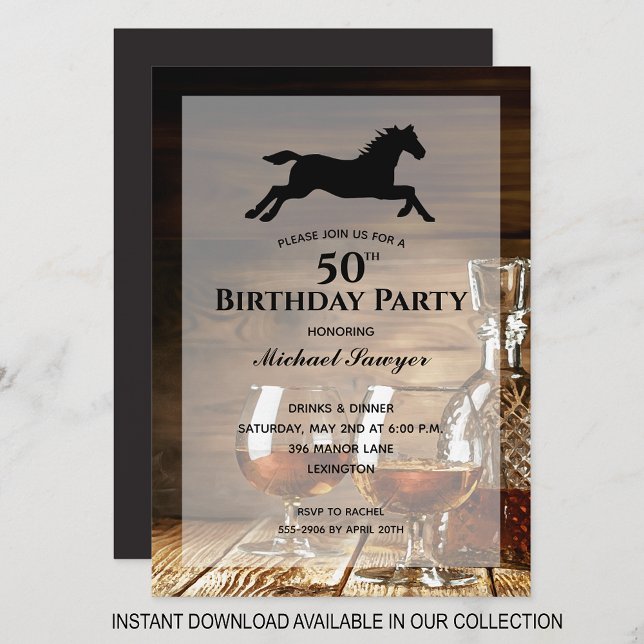 Invitaciones a la Fiesta de Cumpleaños de Rustic W (INSTANT DOWNLOAD available in our collection to send your invitations digitally.)