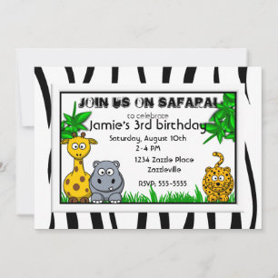 Invitaciones a la fiesta de cumpleaños de Safari