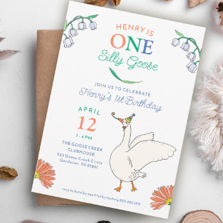 Invitaciones a la fiesta de cumpleaños de Silly Go
