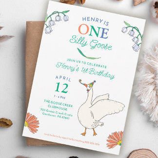 Invitaciones a la fiesta de cumpleaños de Silly Go