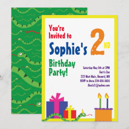 Invitaciones a la fiesta de cumpleaños de Snake An