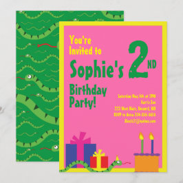 Invitaciones a la fiesta de cumpleaños de Snake An