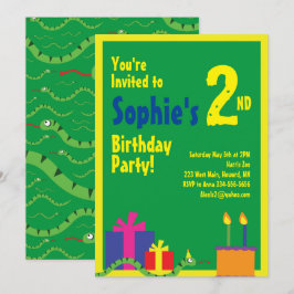 Invitaciones a la fiesta de cumpleaños de Snake An