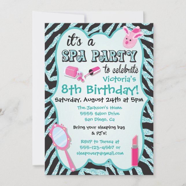 Invitaciones a la fiesta de cumpleaños de Sparkle  (Anverso)