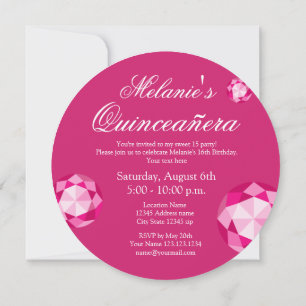Invitaciones a la fiesta de cumpleaños de Sweet 15