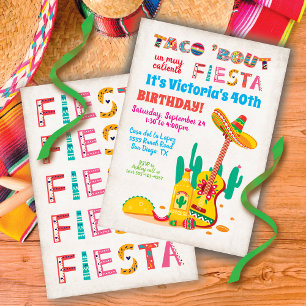 Invitaciones a la Fiesta de Cumpleaños de Taco'bou