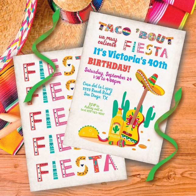 Invitaciones a la Fiesta de Cumpleaños de Taco'bou (Subido por el creador)