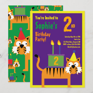 Invitaciones a la fiesta de cumpleaños de Tiger An