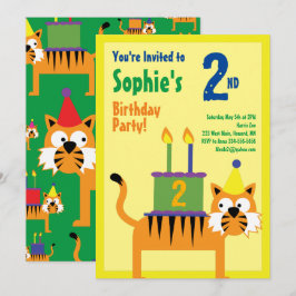 Invitaciones a la fiesta de cumpleaños de Tiger An