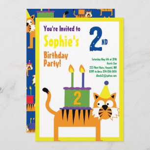 Invitaciones a la fiesta de cumpleaños de Tiger An