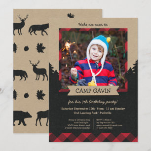 Invitaciones a la fiesta de cumpleaños de un campa