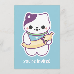 Invitaciones a la fiesta de cumpleaños de un gato