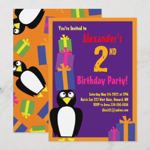 Invitaciones a la fiesta de cumpleaños de un niño 