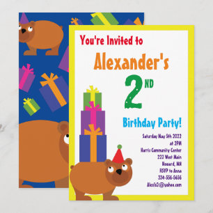 Invitaciones a la fiesta de cumpleaños de un niño 