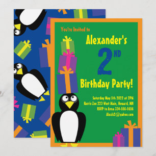 Invitaciones a la fiesta de cumpleaños de un niño 