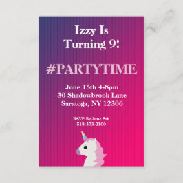 Invitaciones a la fiesta de cumpleaños de unicorni