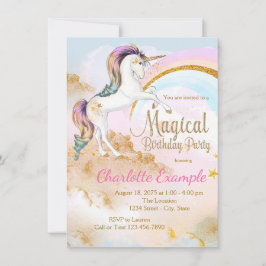 Invitaciones a la fiesta de cumpleaños de Unicorni